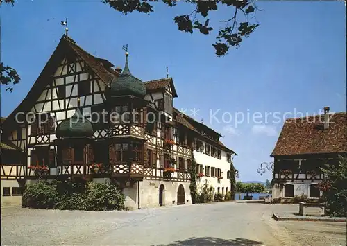 Gottlieben TG am Untersee mit Waaghaus und Drachenburg Kat. Gottlieben