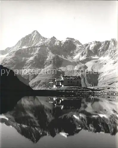 Zermatt VS Schwarzsee Gabelhoerner Kapelle Kat. Zermatt