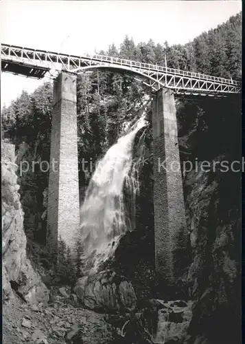 Zermatt VS Viadukt Gornergratbahn Wasserfall Findelnbach Kat. Zermatt