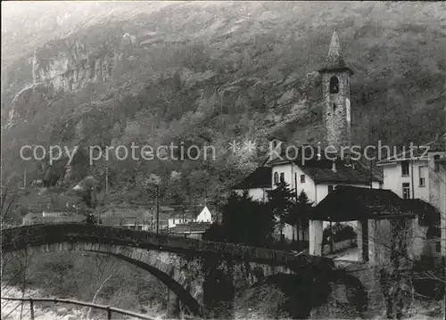 Ticino Tessin Dorfpartie Steinbruecke Kat. Lugano