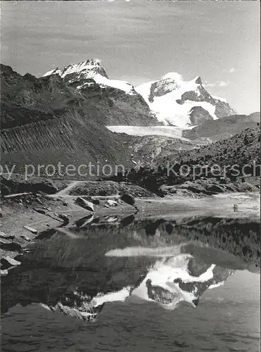 Zermatt VS Gruensee mit Rimpfischhorn Kat. Zermatt