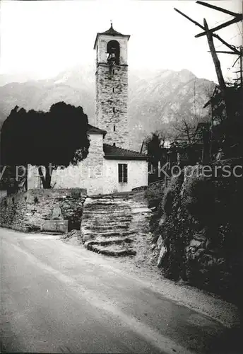 San Bartolomeo Valmara Dorfpartie mit Kirche Kat. Cannobio Lago Maggiore