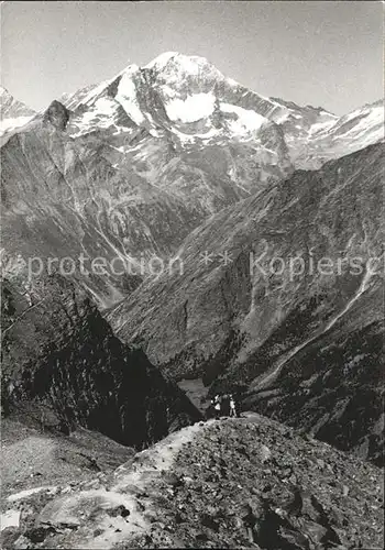 Valais Wallis Kanton Gletscher mit Weissmies Kat. Sion