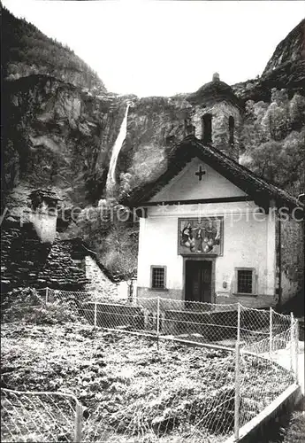Foroglio Val Bavona Kirche Wasserfall / Lugano /Bz. Lugano City