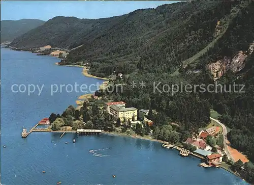 Sankt Andrae Ossiachersee Strandhotel Lido Fliegeraufnahme Kat. Villach