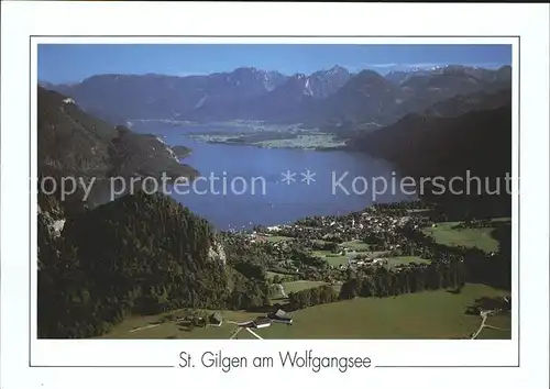 St Gilgen Salzkammergut Wolfgang Fliegeraufnahme Kat. St Gilgen Wolfgangsee