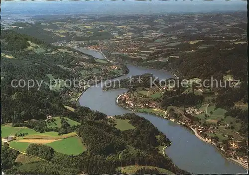 Struden Donautal Grein St. Nicola Fliegeraufnahme Kat. Oesterreich