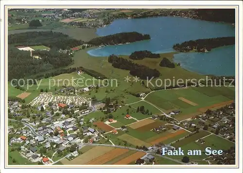 Faak am See Finkenstein Camping Poglitsch Fliegeraufnahme Kat. Finkenstein am Faaker See