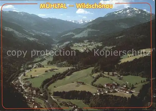 Muehltal Wildschoenau Auffach Kitzbueheler Alpen Fliegeraufnahme Kat. Wildschoenau