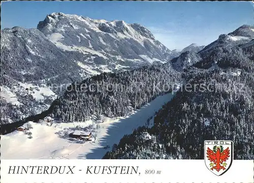 Kufstein Tirol Berghaus Hinterdux Gasthof Schneerose Fliegeraufnahme Kat. Kufstein