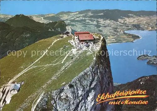 Schafberg Spitze Mondsee Berghotel Bergbahnhof Fliegeraufnahme Kat. Oesterreich