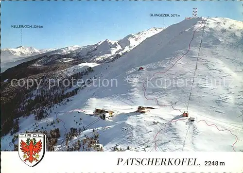 Patscherkofel Seilbahn Bergstation Patscherkofel Schutzhaus Fliegeraufnahme Kat. Tuxer Alpen Tirol