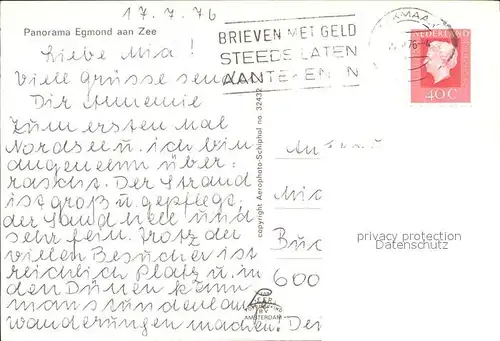 Egmond aan Zee Fliegeraufnahme Kat. Niederlande