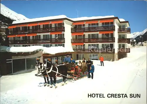 Davos Platz GR Hotel Cresta Sun Pferdeschlitten / Davos /Bz. Praettigau-Davos
