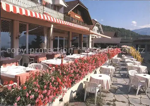 Spiez Thunersee BE Hotel des Alpes Terrasse / Spiez /Bz. Niedersimmental