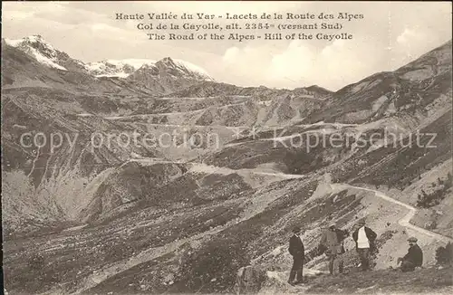 Col de la Cayolle Lacets de la Route des Alpes Vallee du Var Gebirgspass 