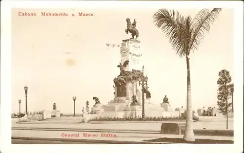 Habana Havana Monumento a Maceo General Maceo Statue Kat. Havana