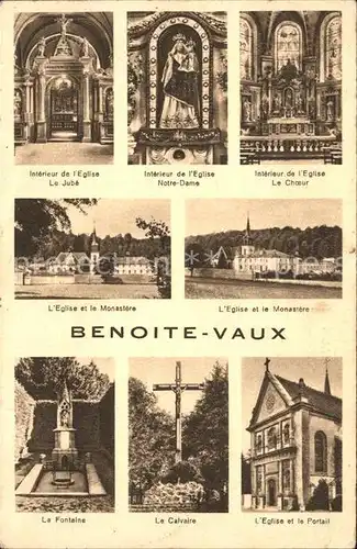 Benoite Vaux Eglise et Monastere Fontaine Calvaire Croix Pelerinage Wallfahrtsort Kat. Rambluzin et Benoite Vaux