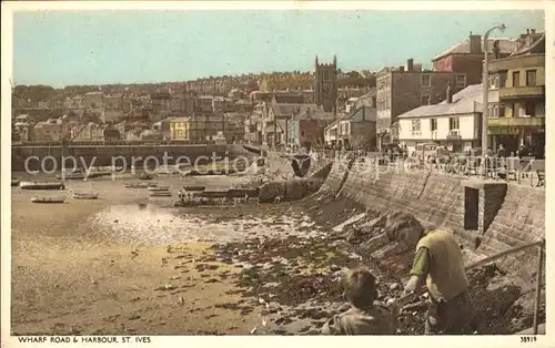 St Ives Cornwall Wharf Road and Harbour Kat. St Ives