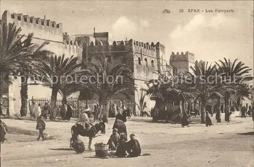 Sfax Les Remparts Stadtmauer Esel Kat. Tunesien