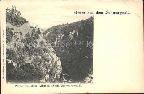 Albtal St Blasien Blick in die Klamm Schwarzwald Kat. St. Blasien