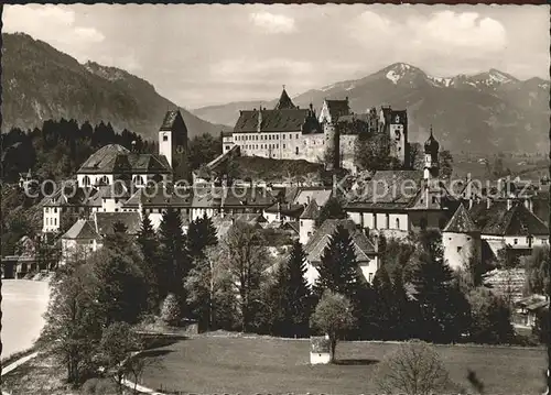 Fuessen Allgaeu Hohes Schloss St Mang und Franziskanerkloster Alpen /  /