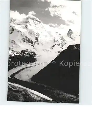Valais Wallis Kanton Berge Gornergletscher kleines Matterhorn Kat. Sion