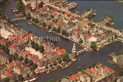 Amsterdam Niederlande Fliegeraufnahme Montelbaanstoren Montelbaanturm Kat. Amsterdam