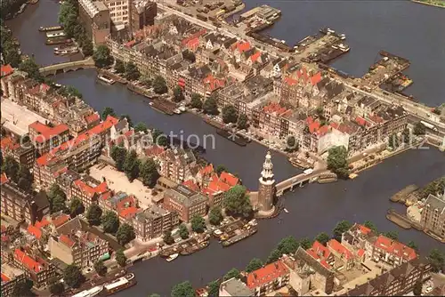 Amsterdam Niederlande Montelbaanturm Fliegeraufnahme Kat. Amsterdam