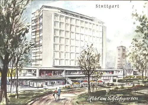 Stuttgart Hotel am Schlossgarten E. u. H. Bachstein  Kat. Stuttgart
