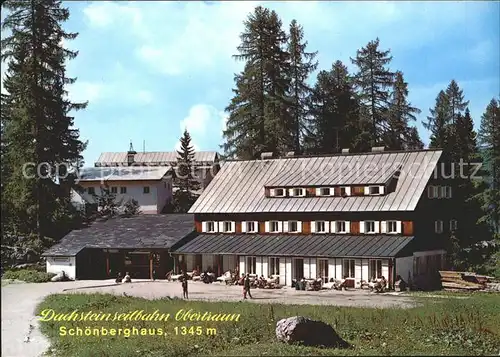 Dachstein Gebirge Schoenberghaus Bergstation Schoenbergalm Obertraun Kat. Oesterreich