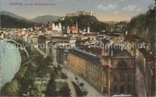 Salzburg Oesterreich Blick von Humbodterrasse Kuenstlerkarte / Salzburg /Salzburg und Umgebung