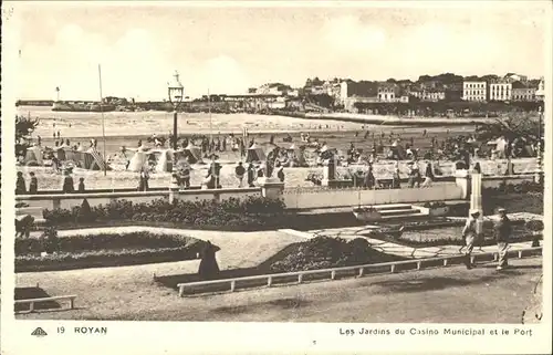 Royan Charente Maritime Les Jardines du Casion Municipal et Port Kat. Poitiers Charentes