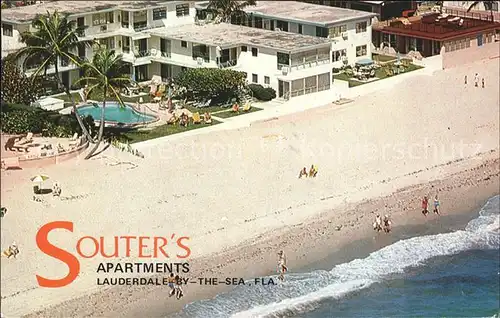 Lauderdale Florida Southers Apartements Fliegeraufnahme mit Strand Kat. United States