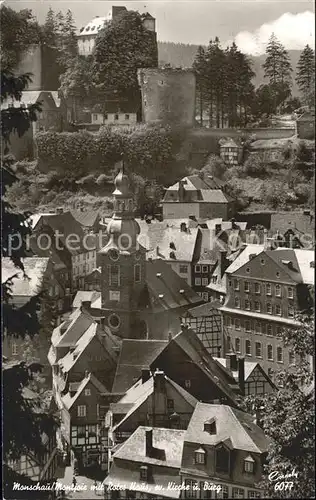 Monschau Montjoie Rotes Haus Kirche Burg Kat. Monschau