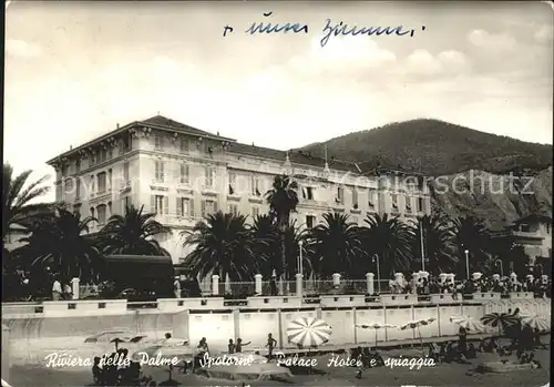 Spotorno Savona Liguria Riviera delle Palme Palace Hotel Spiaggia  Kat. Italien