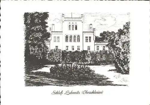 Lubowitz Lubowice Schloss Lubowitz Spendenkarte 