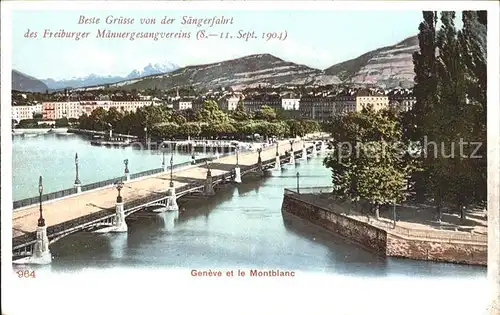 Geneve GE Mont Blanc  ruesse Saengerfahrt Freiburger Maennergesangvereins  Kat. Geneve