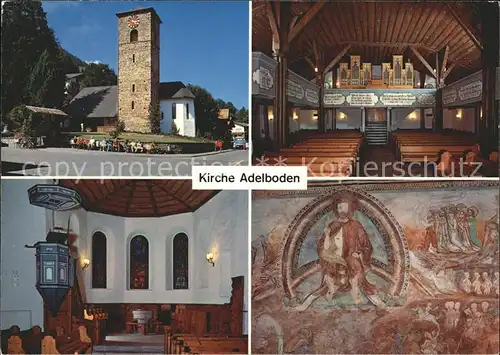 Adelboden Kirche Fenster Giacometti Jungstes Gericht Schiff Orgel Kat. Adelboden