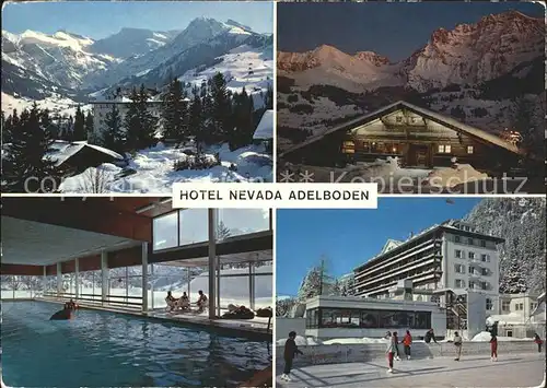 Adelboden Hotel Nevada alte Taverne Kunsteisbahn Hallenbad Kat. Adelboden