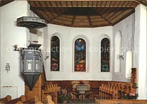 Adelboden Ref. Kirche Chor Glasscheiben Augusto Giagometti  Kat. Adelboden