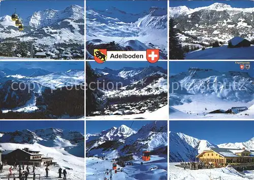 Adelboden Luftseilbahn Skifahrer Berghaus Ortsansichten Kat. Adelboden