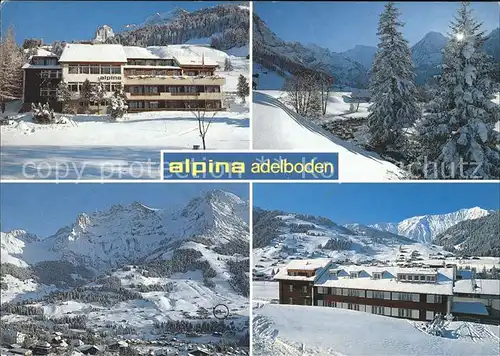 Adelboden Alpina Familienhotel Ortsansicht  Kat. Adelboden