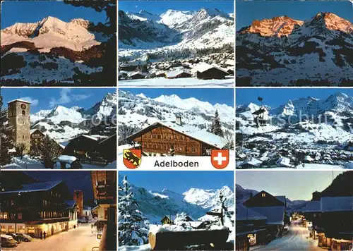 Adelboden Kirche Strassenansichten Alpen Sesselbahn Kat. Adelboden