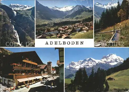 Adelboden Hotel Alpen Ortsansicht Wasserfall Kat. Adelboden
