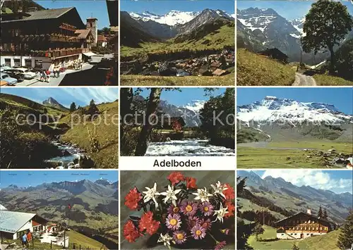 Adelboden Eiger First Blumen Hotel Baeren Ortsansicht Kat. Adelboden