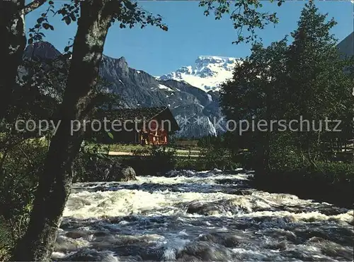 Adelboden Bauernhaus Engstligbach Wildstrubel Kat. Adelboden