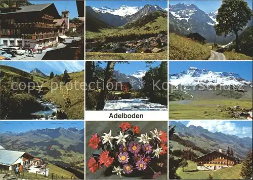 Adelboden Blume Alpen Hotel Baeren Ortsansicht Kat. Adelboden