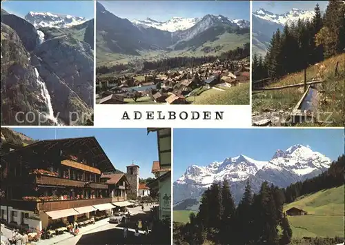 Adelboden Hotel Alpen Wasserfall Ortsansicht Kat. Adelboden
