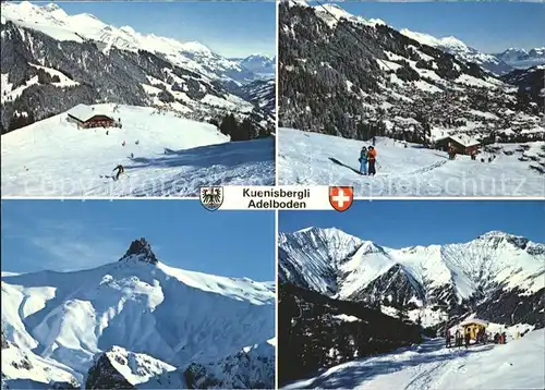 Adelboden Kuenisbergli Tschingelochtighorn Hoechst Skilift Skifahrer Kat. Adelboden